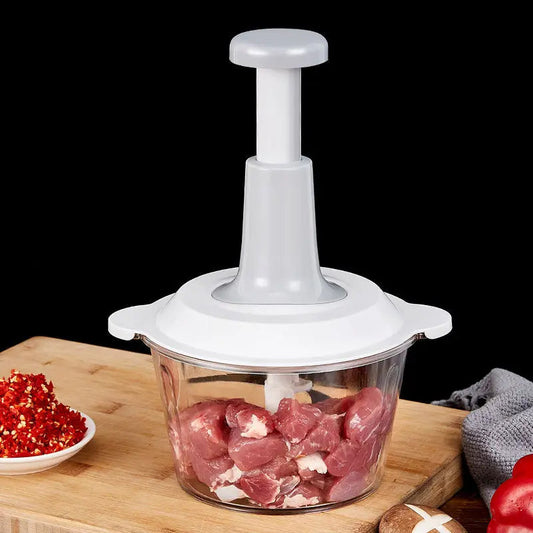 1PC Manual Vegetable & Garlic Chopper – Press Type Food Processor | Meat Cutter, Mixer & Kitchen Food Grinder Tool