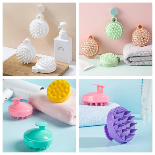 Silicone Scalp Hair Massager Comb – Bath & Shampoo Massage Brush for Relaxation & Acupressure