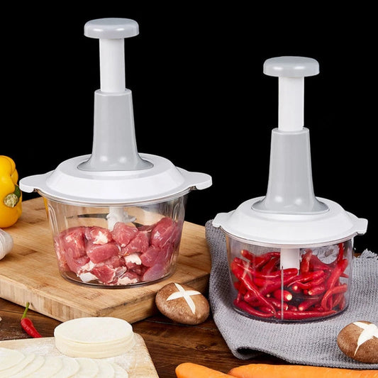 1PC Manual Vegetable & Garlic Chopper – Press Type Food Processor | Meat Cutter, Mixer & Kitchen Food Grinder Tool