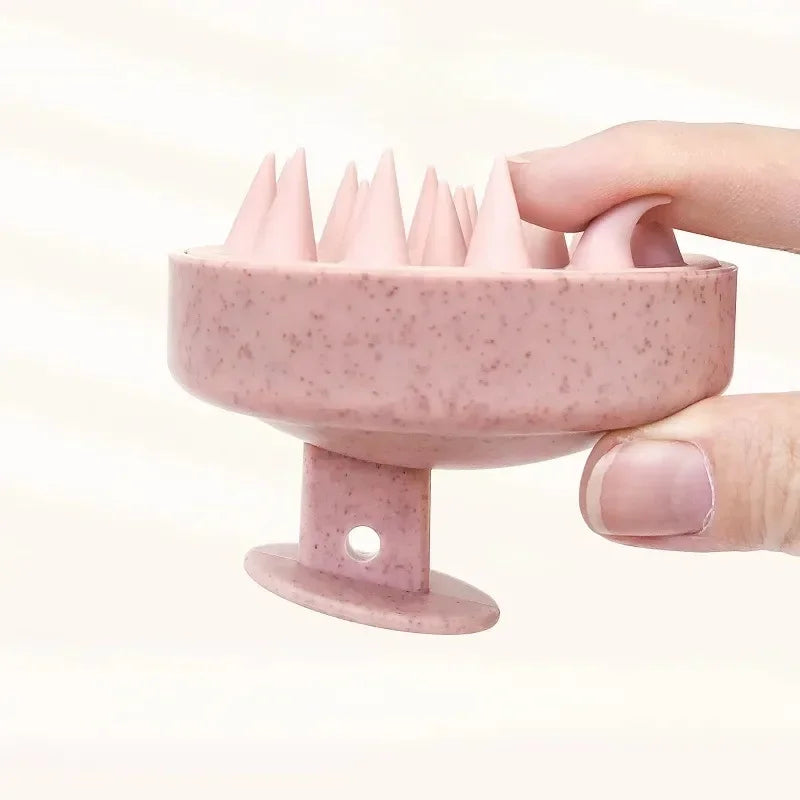 Silicone Scalp Hair Massager Comb – Bath & Shampoo Massage Brush for Relaxation & Acupressure