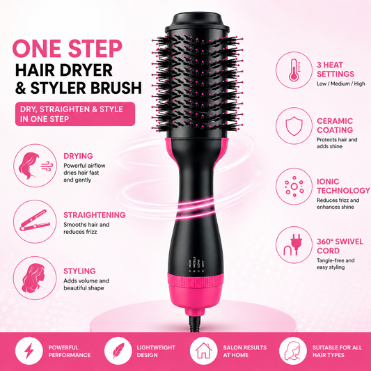 One Step Hair Dryer & Styler Brush