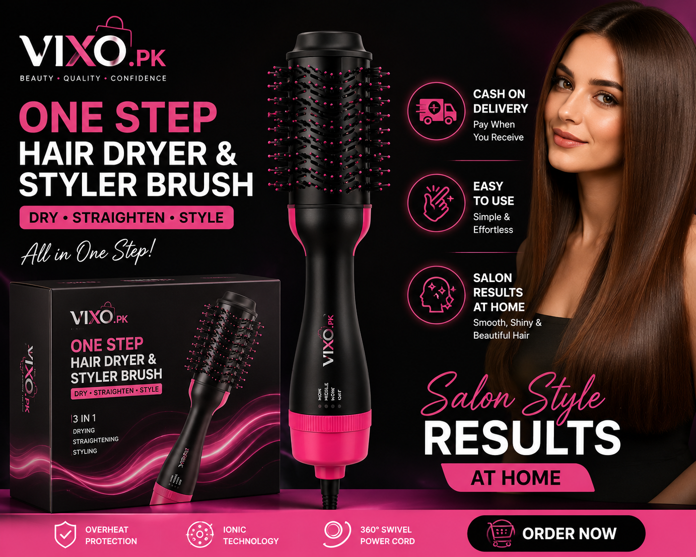 One Step Hair Dryer & Styler Brush