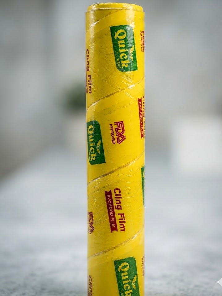 Quick Cling Film Roll 30cm 1kg With Core | Food Grade Kitchen Plastic Wrap For Home & Restaurant Use